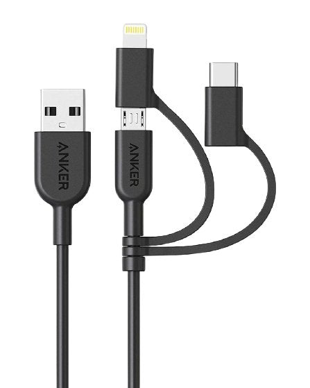 Anker 3 in 1 Powerline II (0.9m) C89 - Black A8436H12 - Level UpAnkerCables194644025588