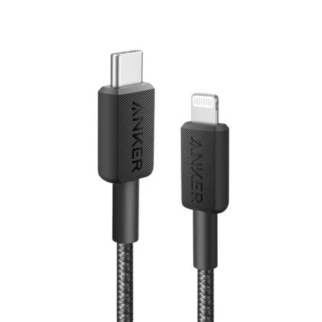 Anker 322 USB-C to Lightning Cable Braided (1.8m/6ft) -Black A81B6H11 - Level UpAnkerCharging Cable194644114497
