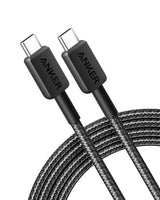 Anker 322 USB-C to USB-C Cable 60W Braided (0.9m/3ft) -Black A81F5H11 - Level UpAnkerCharging Cable194644115753