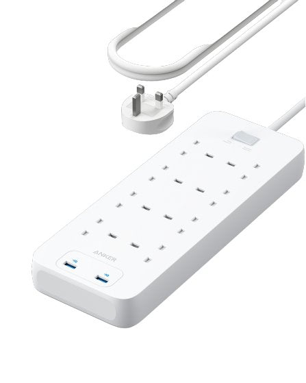 Anker 342 USB Power Strip 8 in 1 -White A9182K21 - Level UpAnkerPower Adapter & Charger Accessories194644123772