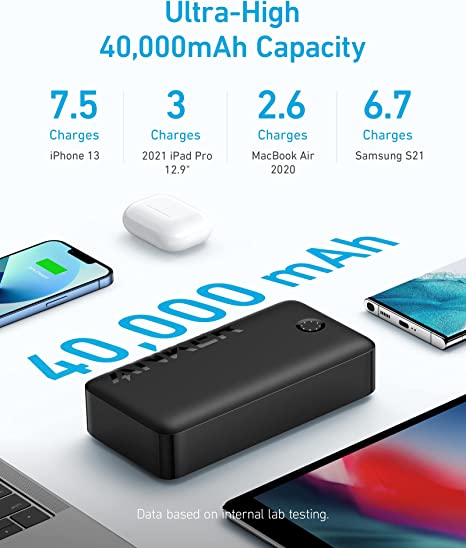 Anker 347 Power Bank (PowerCore 40K) 30W PD - BLACK A1377H11 - Level UpAnkerPower Bank194644112127