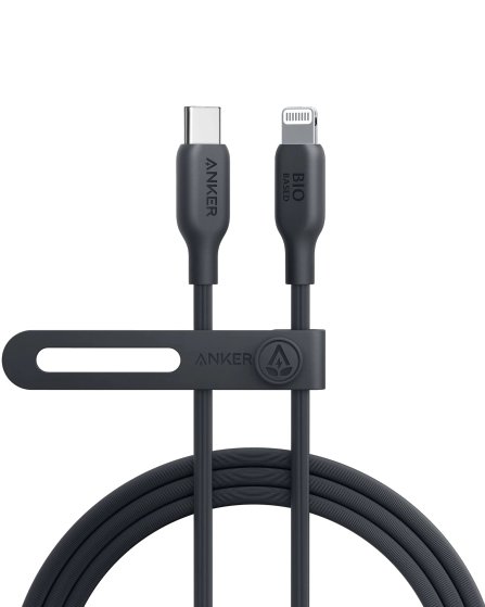 Anker 542 USB-C to Lightning Cable (Bio-Based) (0.9m/3ft) -Black A80B1H11 - Level UpAnkerCharging Cable194644108380