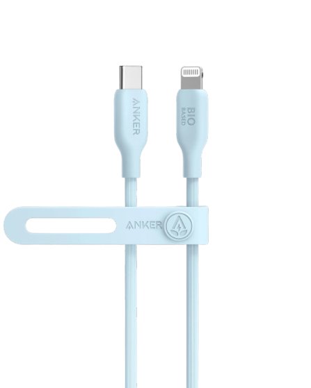 Anker 542 USB-C to Lightning Cable (Bio-Based) (0.9m/3ft) -Blue A80B1H31 - Level UpAnkerCharging Cable194644108595