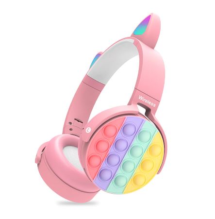 Auricular Ledstar Bluetooth CAT Popit CT-950 - Pink - Level UpLevel UpHeadset6908886821006