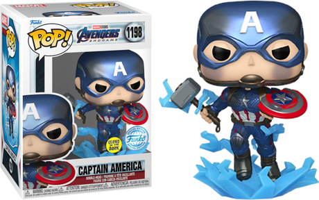 POP: MARVEL- AVENGERS END GAME CAPTAIN AMERICA (W/ BROKEN SHIELD & MJOLNIR) (MT) (GW) (EXC)