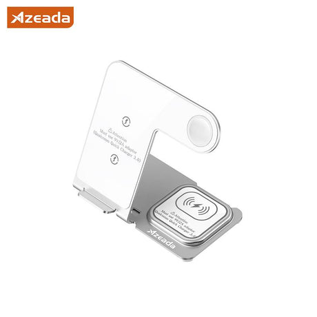 Azeada PD-W19 Metal 3 in 1 Wireless Charger Stand - Sliver - Level UpAzeadaCharger6974908272088