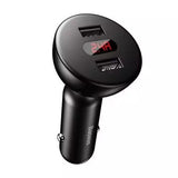 Baseus Shake Head Digital Car Charger - Black - Level UpBaseusCar Charger6953156266605