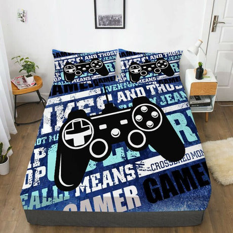 Bedding Cover With Pillowcase 3D Game Handle Printed Bedding Sheets - Level UpLevel UpBed Sheets