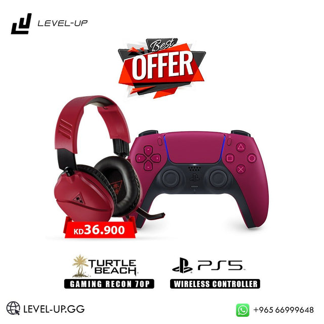 Best Offer Ps5 Controller + Turtle Beach Gaming Recon 70P Headset - Level UpSonyPlaystation Accessories