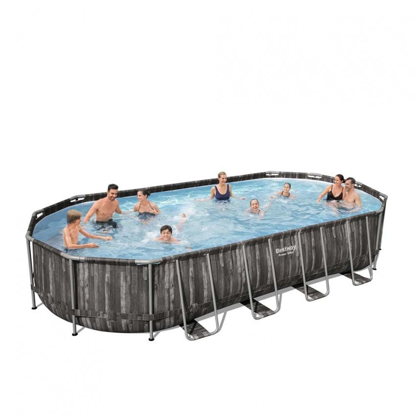 Bestway 5611T Power Steel Oval Above Ground Pool 732x366x122cm - Level UpLevel Up5611T