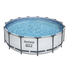 Bestway Steel Pro MAX™ Pool Set - Deluxe Splash Above Ground Pool with Filter Pump, Ladder, Ground Cloth, and Cover – 4.57m x 4.57m x 1.22m - Level UpLevel UpSmart Devices501693