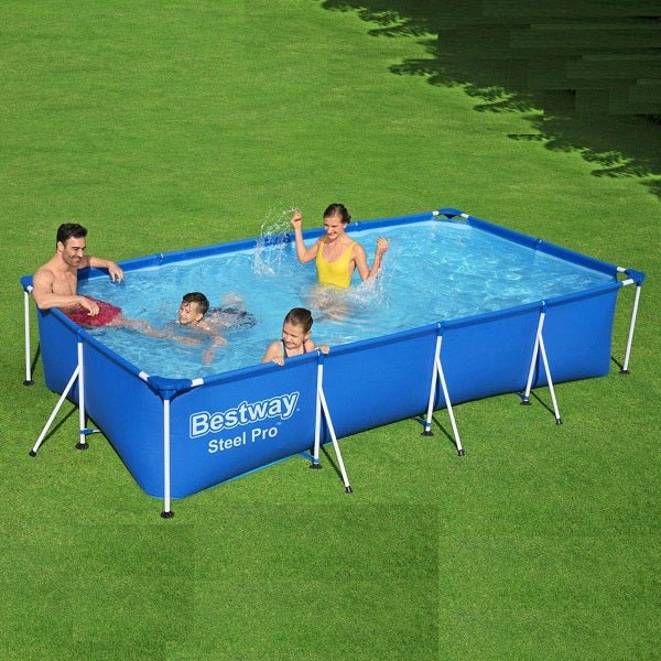 BESTWAY Steel Pro™ Rectangular Pool 4.00m x 2.11m x 0.81m – 5.700L ...