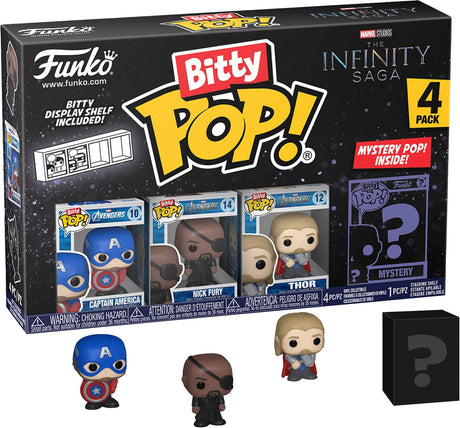 Bitty Pop! Marvel: The Avengers - Captain America 4pk - Level UpFunko889698715034