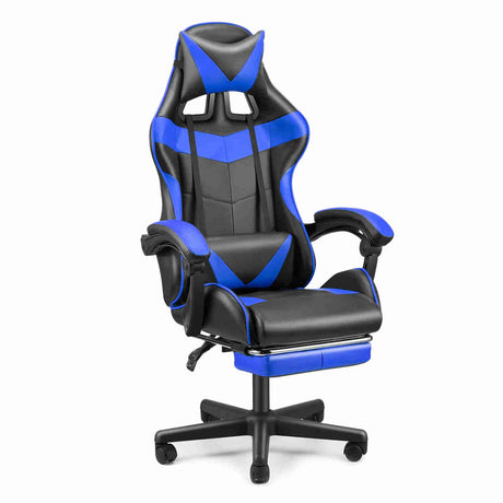 Black Bull Gaming Chair with Foot rest - Blue - Level UpBlack BullGaming Chair4044951074133