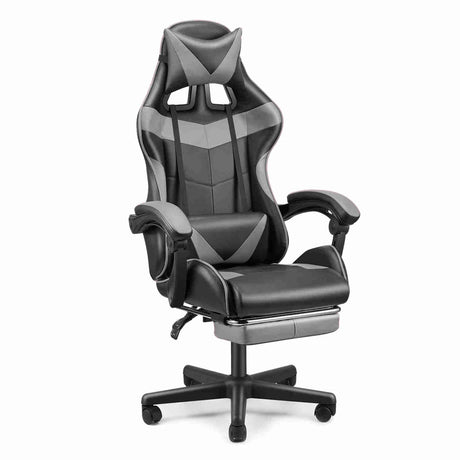 Black Bull Gaming Chair with Foot rest - Gray - Level UpBlack BullGaming Chair4044951074136