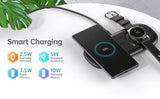 CHOETECH 2 in 1 Wireless Charger, 10W Max Wireless Charging Pad with Adapter for Galaxy Watch - T570 - Level UpLevel UpAdapter6971824977462 - X0019Y2GSN
