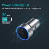 CHOETECH 40W 2-Port PD20W All Metal Fast Car Charger C0054-V2-SL - Level UpLevel UpCar Charger6971824979718