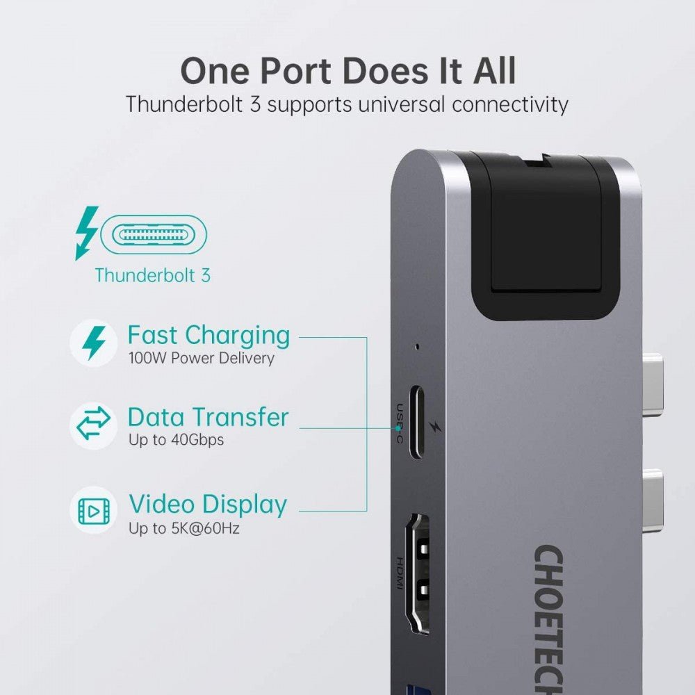 Choetech 7-in-1 USB-C Multiport Adapter HUB-M24 - Level UpLevel UpAdapter6971824976878