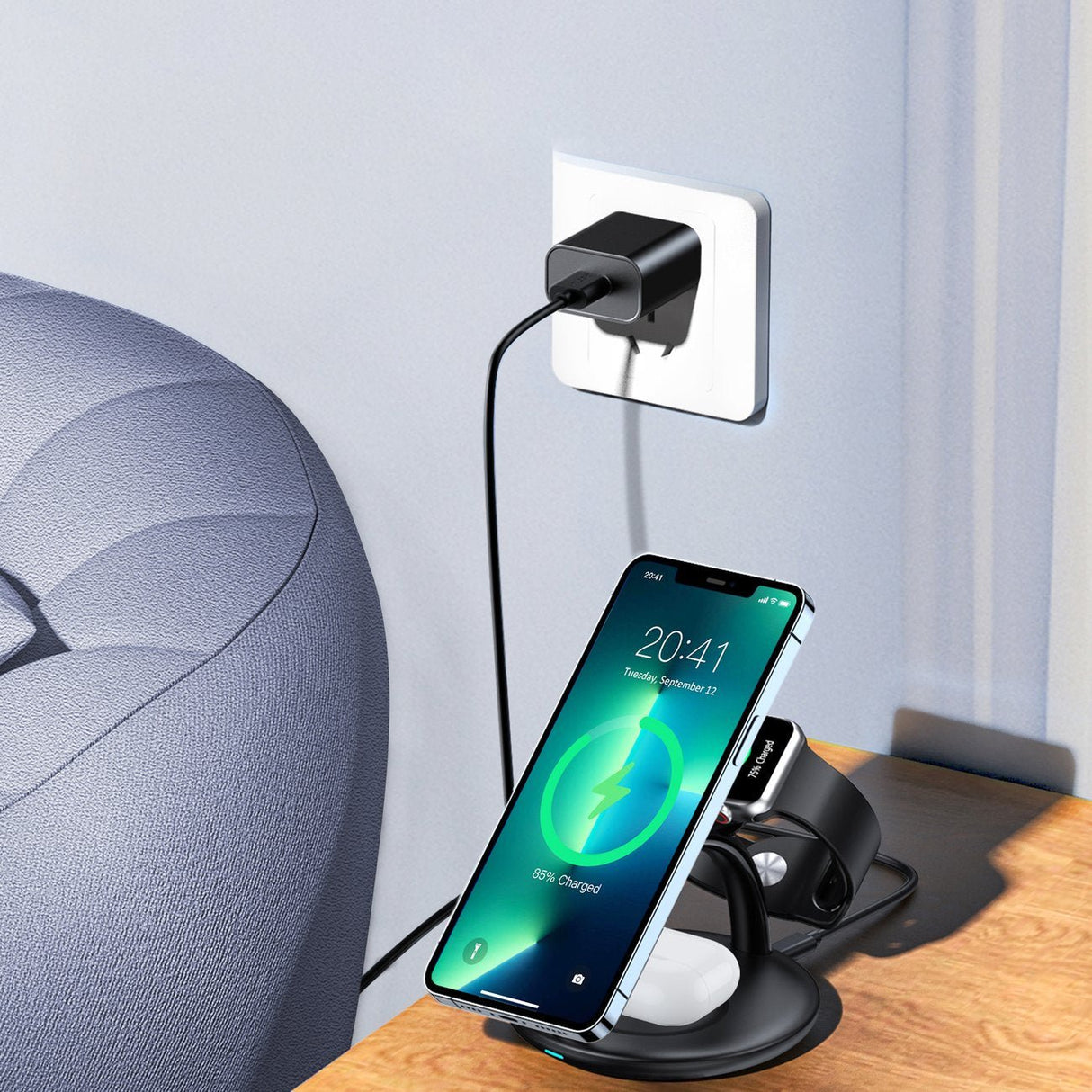 Choetech inductive 3 in 1 charging station (T587-F) - Level UpchoetechPower Adapter & Charger Accessories6932112102713