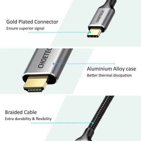 Choetech USB-C to HDMI & Adaptor KIT CH0033 - Level UpLevel UpHDMI Adapter6971824979695