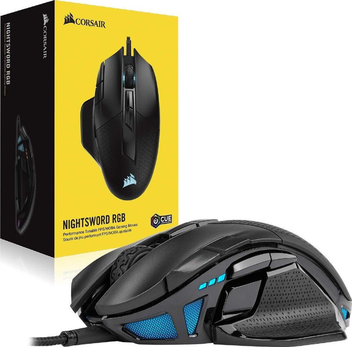 Corsair NIGHTSWORD RGB Tunable FPS MOBA Mouse - Level UpLevel UpPC Accessories843591098441