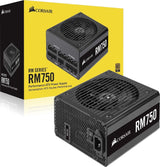 Corsair RM Series RM750 750W Gold Fully Modular Power Supply - Black - Level UpLevel UpPC Accessories840006631064