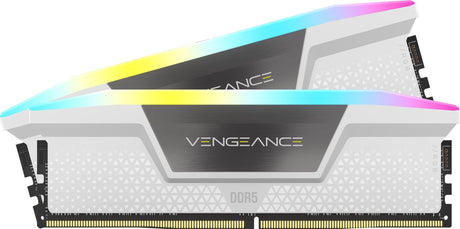 CORSAIR VENGEANCE® RGB 32GB (2x16GB) DDR5 DRAM 5200MHz C40 Memory Kit — White - Level UpLevel UpPC Accessories840006694670