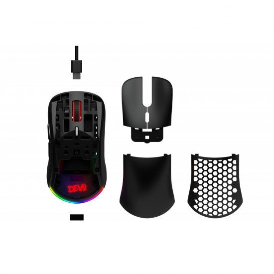 Devo Wireless Gaming Mouse Littwo RGB 73g - Black - Level UpDevoPC Accessories6084014210956