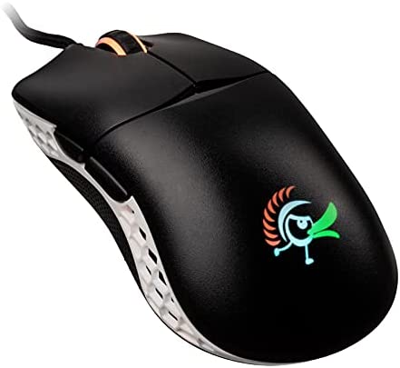 DUCKY FEATHER HAUNO BLUE SWITCHES LIGHTWEIGHT RGB GAMING MOUSE -BLACK & WHITE - Level UpDUCKYPC Accessories4710578304542