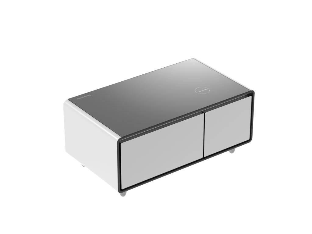 Elegant Smart Coffee Table with 93L Refrigerator, 2 USB - White - Level UpElegantSmart Devices20216