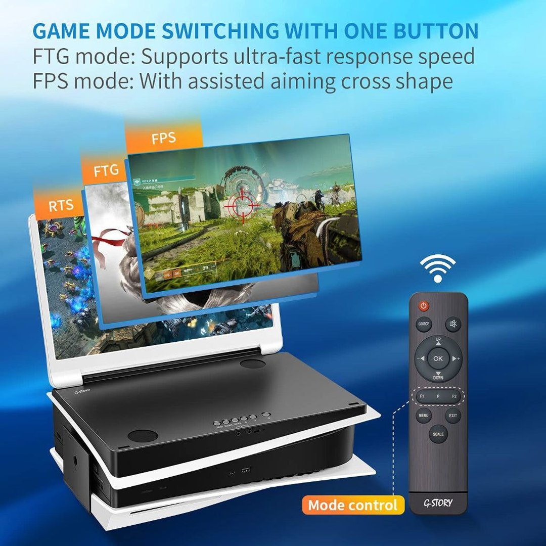 G-Story 15.6" IPS 4k 60Hz Ps5 Portable Monitor Gaming Display Integrated - Level Upplaystation 56970497501585