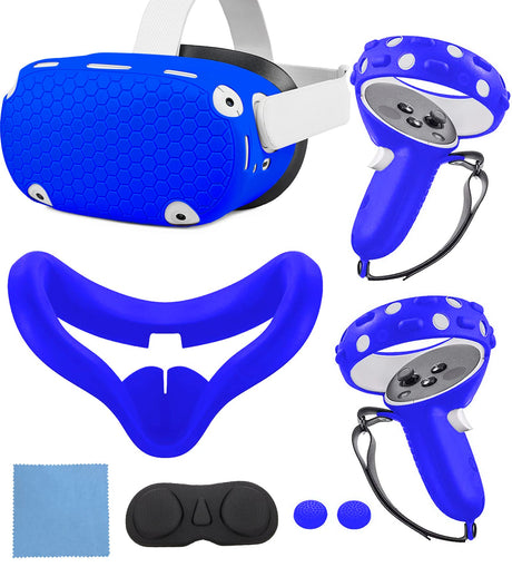 Gamax oculus quest 2 Silicone Protective Case Set - Blue - Level UpGamaxPlaystation 5 Accessories6972520254469