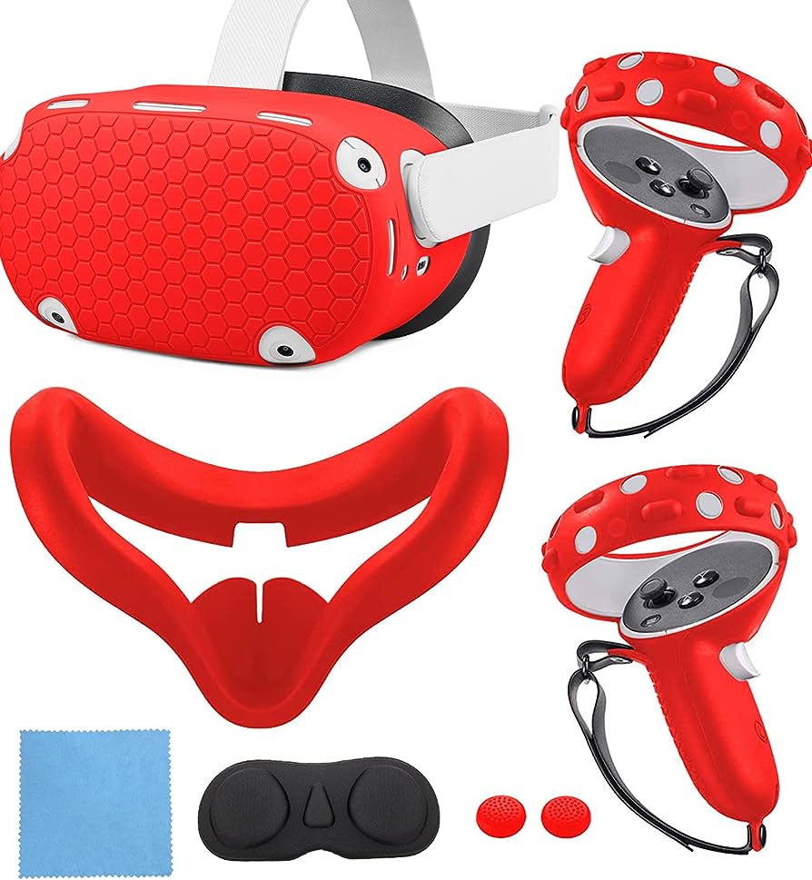 Gamax oculus quest 2 Silicone Protective Case Set - Red - Level UpGamaxPlaystation 5 Accessories6972520254470