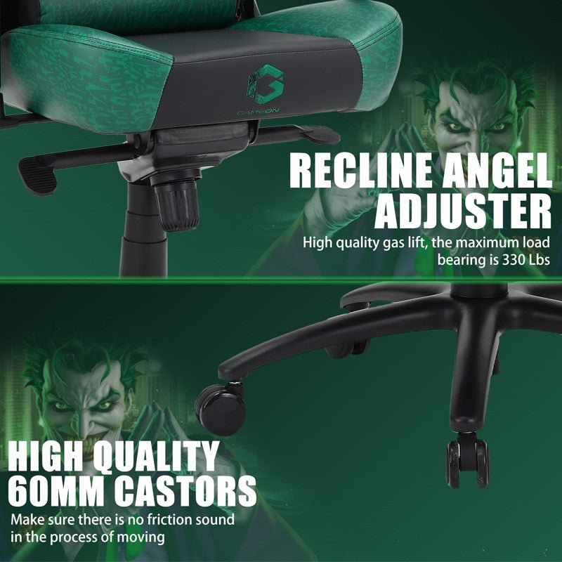 GAMEON Licensed Gaming Chair With Adjustable 4D Armrest & Metal Base - Joker - Level UpGAMEONGaming ChairDC002