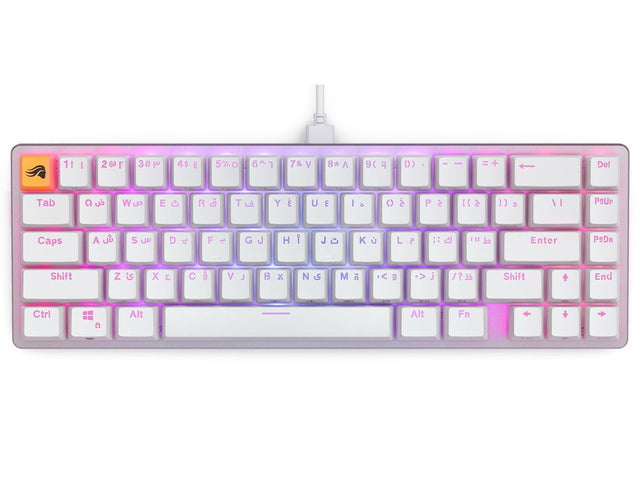 Glorious GMMK2 65% Pre-Built ANSI Wired RGB Mechanical Gaming Keyboard (Supporting Arabic Layout) - White - Level UpGloriousPC Gaming Accessories810069975153