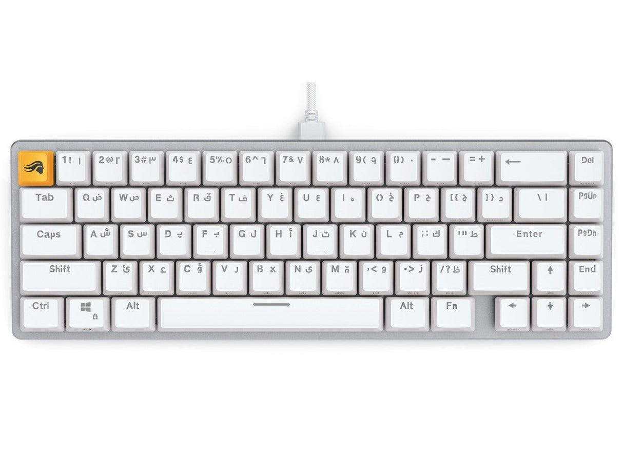 Glorious GMMK2 65% Pre-Built ANSI Wired RGB Mechanical Gaming Keyboard (Supporting Arabic Layout) - White - Level UpGloriousPC Gaming Accessories810069975153