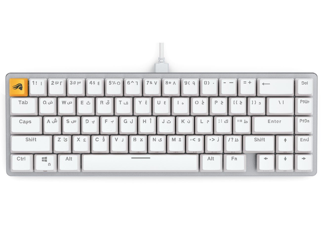 Glorious GMMK2 Full Size 96% Pre-Built Wired RGB Mechanical Gaming Keyboard (Supporting Arabic Layout) - White - Level UpGloriousPC Gaming Accessories810069975177