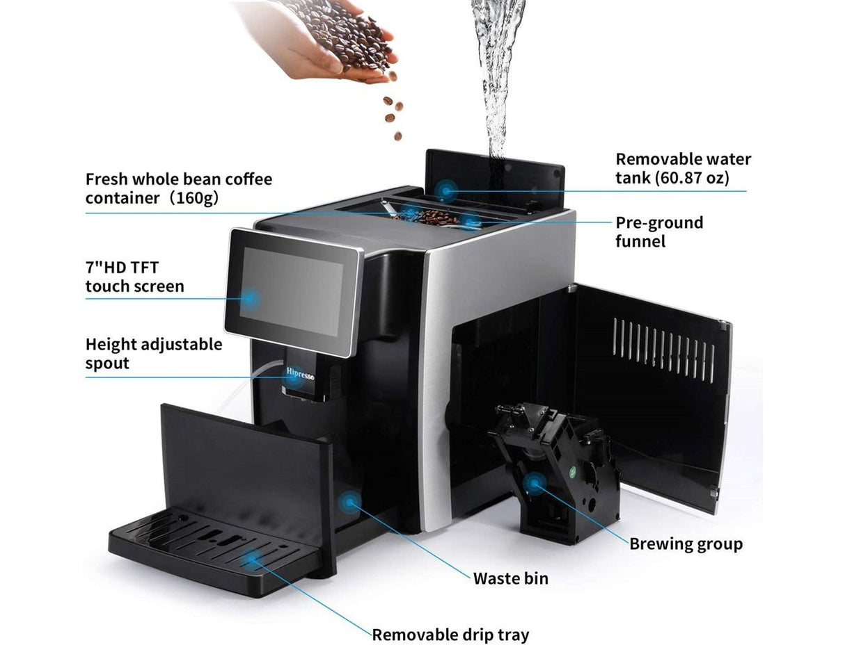 Hipresso DP2002 Super Automatic Espresso -Coffee Machine - Level UpLa ReveuseSmart Devices