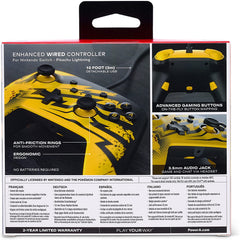 PowerA Pokémon Enhanced Wired Controller for Nintendo Switch – Lightning Pikachu - Level Up