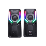 ONIKUMA G6 Gaming Speaker for PC/Phone 2.0 Channel RGB Atmosphere Light Stereo Bass 3.5mm AUX USB Wired Speaker - Level Up