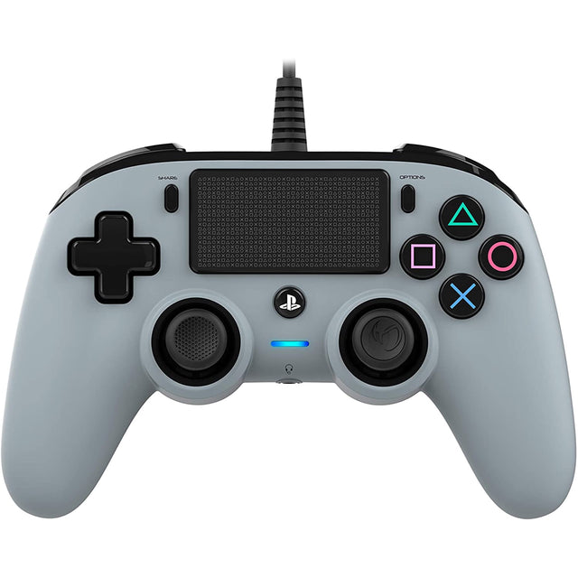 Nacon Wired Compact Controller For PlayStation 4 - Gray - Level Up