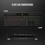 CORSAIR  K100 RGB AIR Wireless Ultra-Thin Mechanical Gaming Keyboard