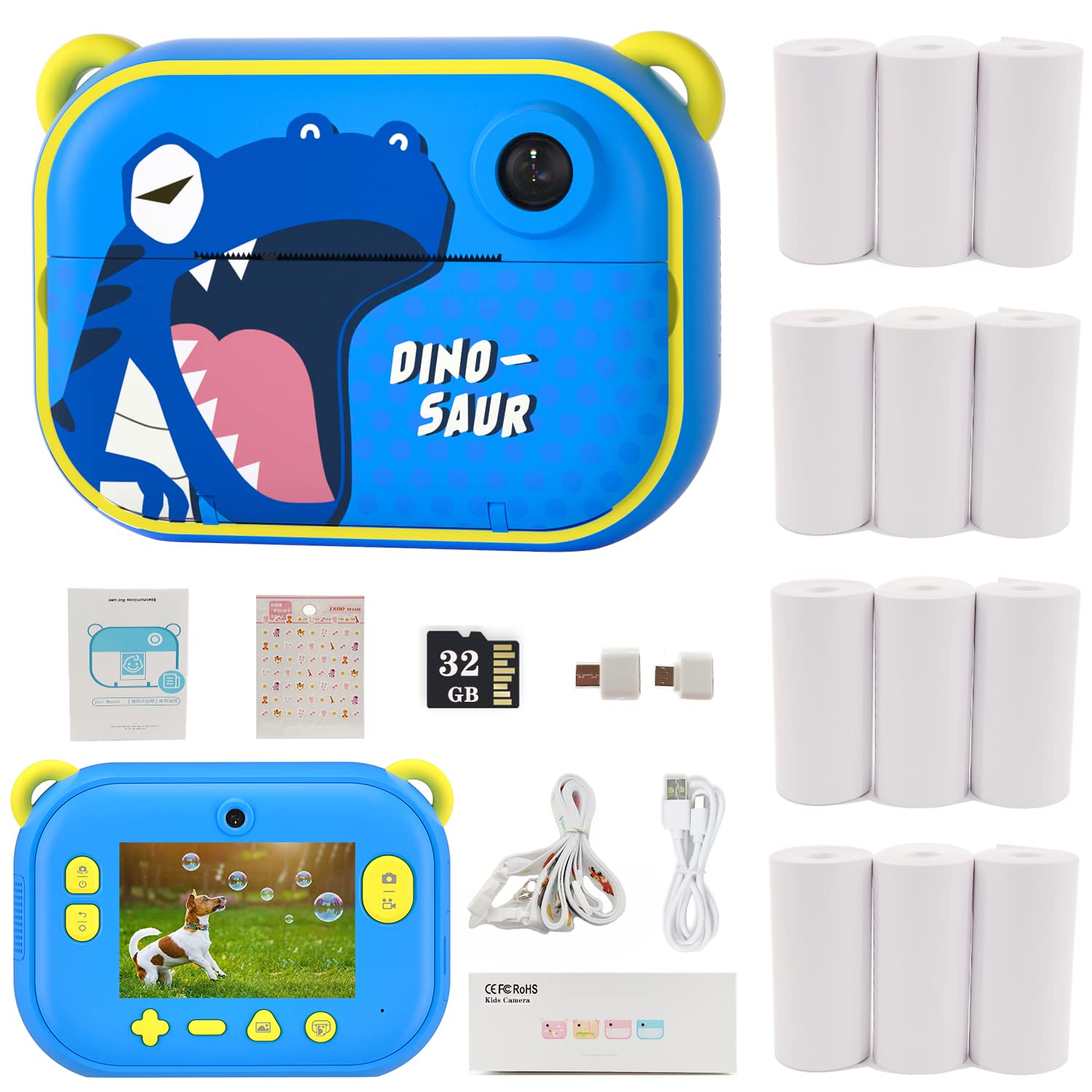 KIDS RECORD & PHOTO PRINT DINOSAUR - Level UpSangruiCamera4541