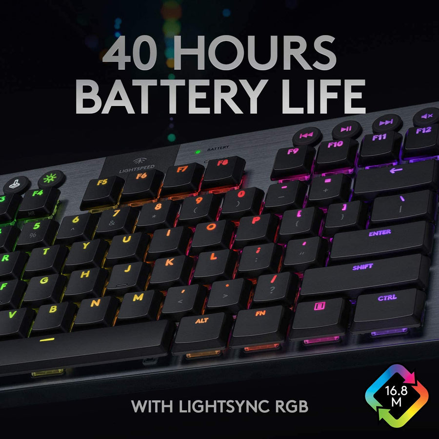 Logitech G915 LIGHTSPEED TKL Tenkeyless Wireless Mechanical Gaming ...