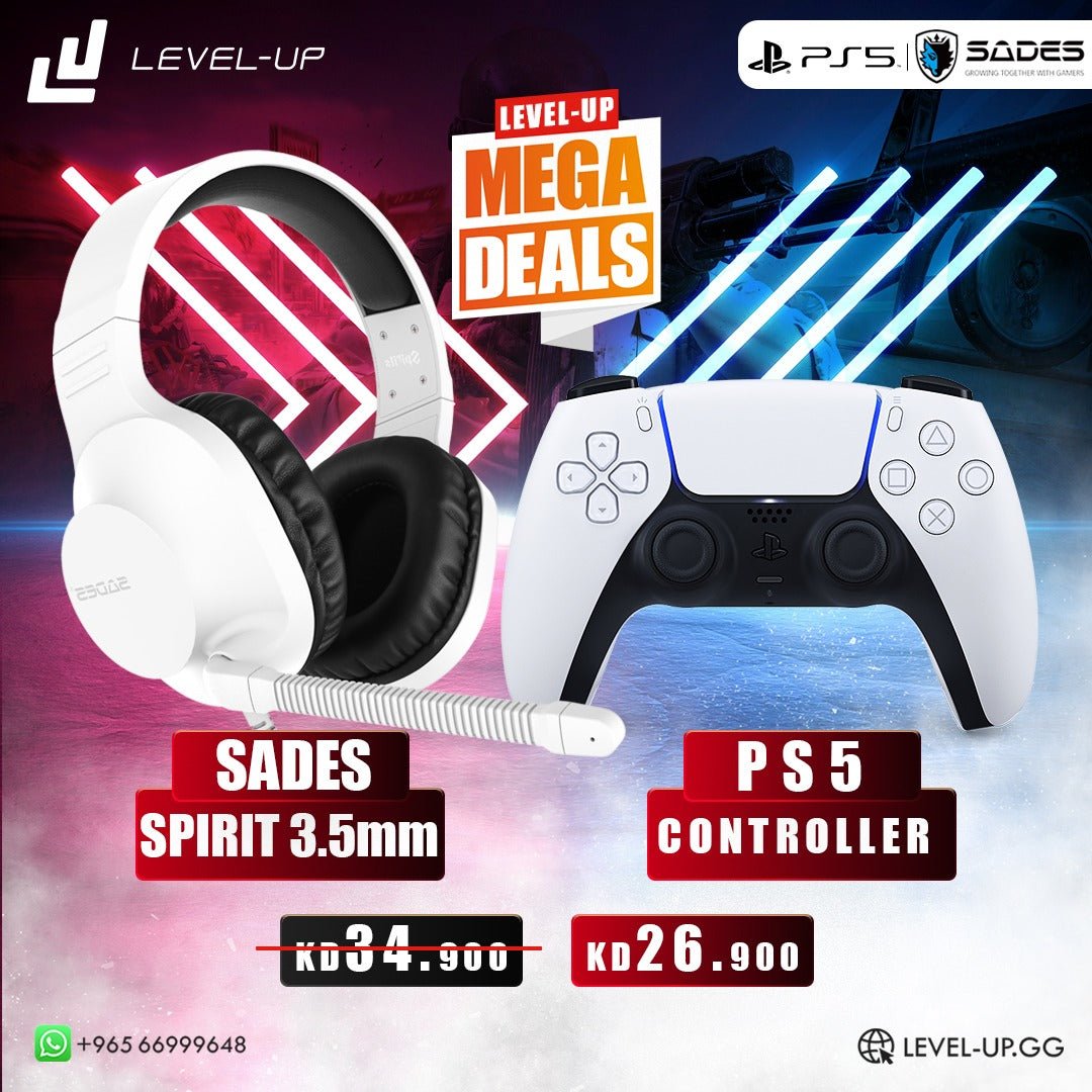 Mega Deals: PS5 controller + Sades Spirit Headset - Level UpLevel Up