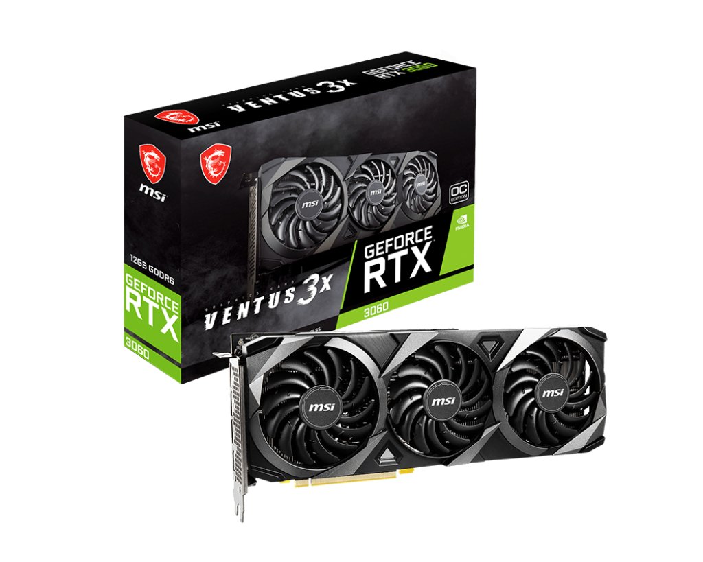 MSI GeForce RTX 3060 VENTUS 3X 12GB OC Graphics Card Level Up