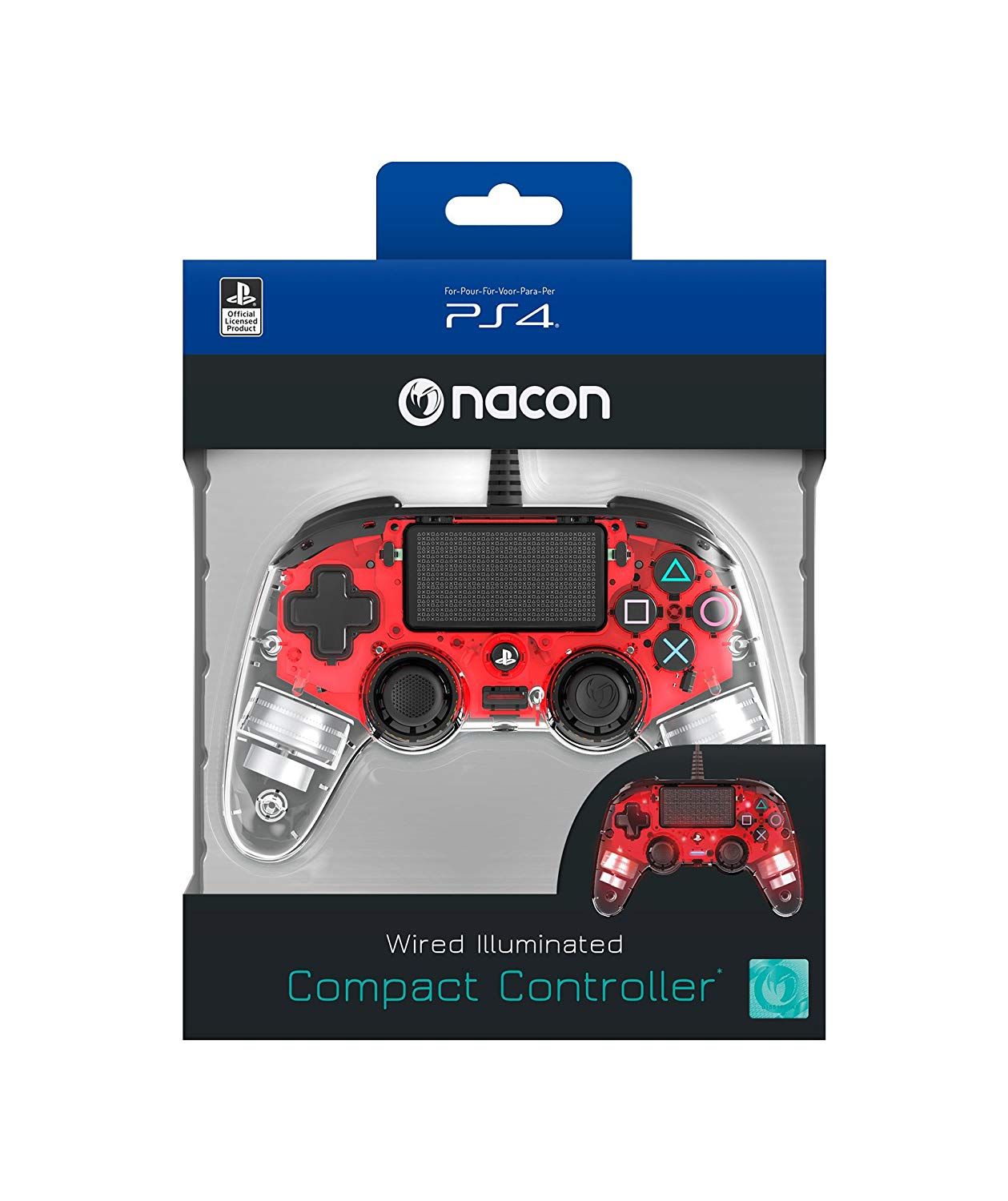 Nacon Wired Illuminated Compact Controller For PlayStation 4