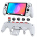 Oivo Asymmetrical handheld grip with ajustable stand For Nintendo Switch - White - Level UpOivoSwitch Accessories6972861540282