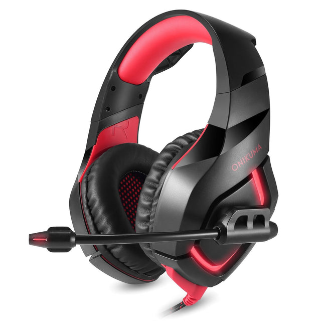 Onikuma K1 Stereo Over-Ear Noise Isolation Gaming Headset - Red & Black - Level UpOnikumaHeadset6972470560152