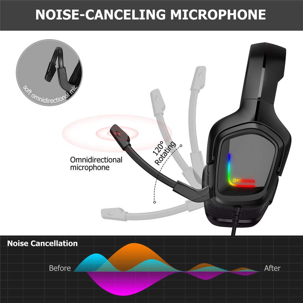 Onikuma K20 Professional Gaming Headset "Noise Cancellation" - Level UpOnikumaHeadset6972470560473